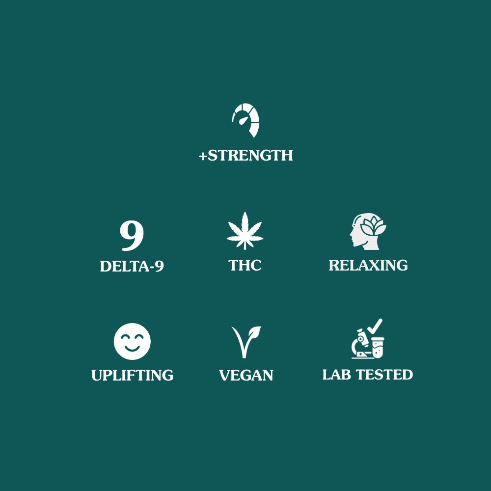extra strength delta 9 gummies, relaxing, uplifting, vegan and lab tested