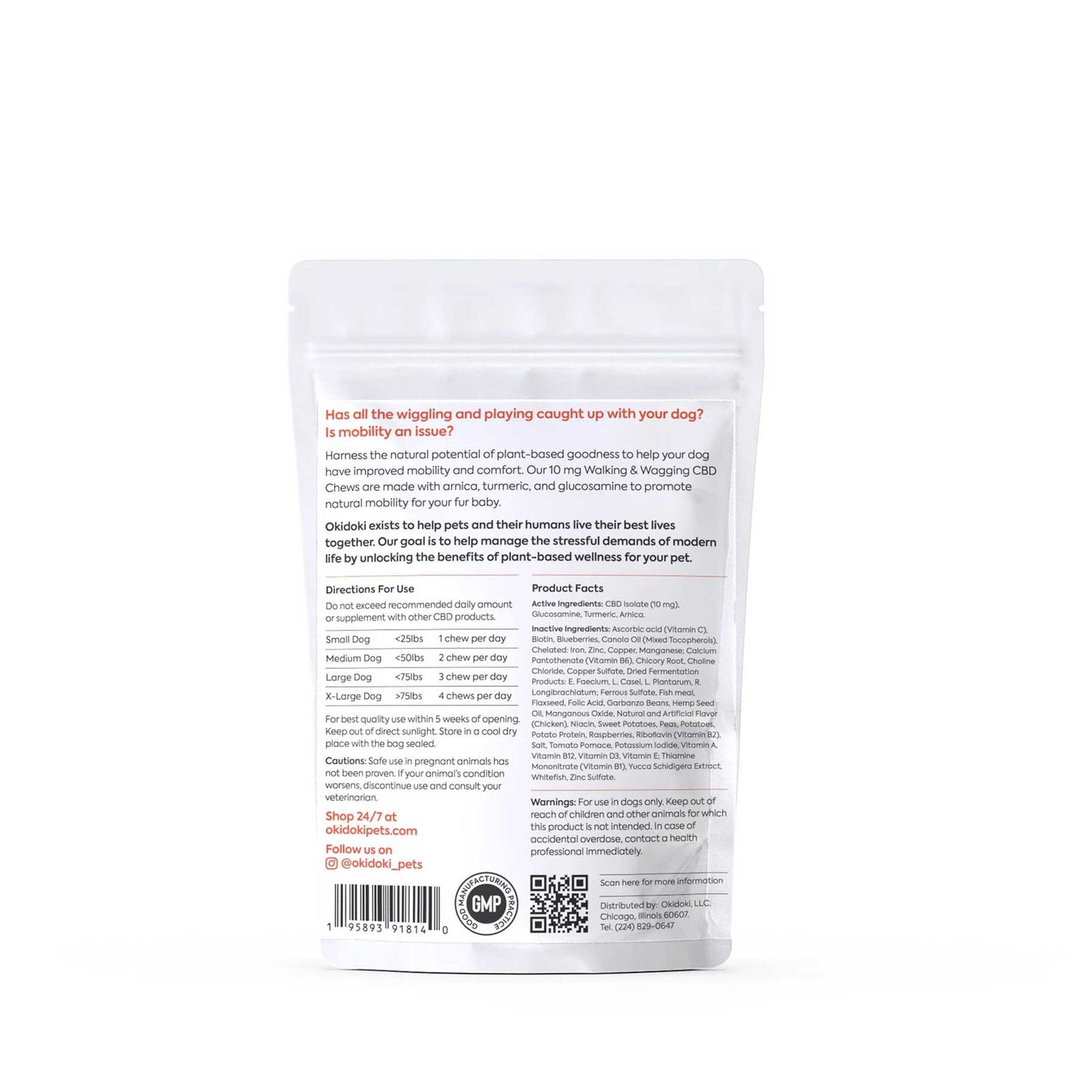 Okidoki CBD Pet Chews - Walking & Wagging