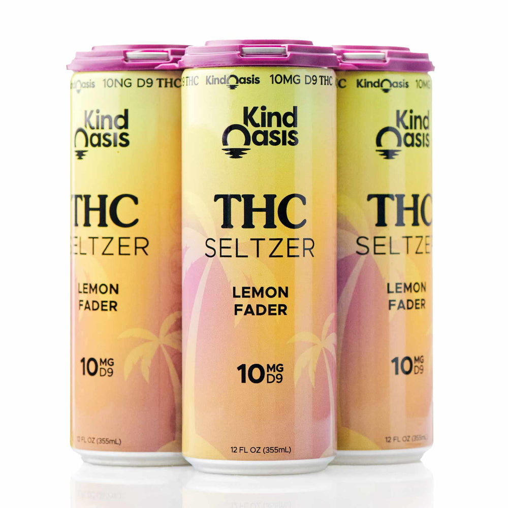 Delta 9 THC Seltzer 4 Pack - 10mg - Lemon Fader