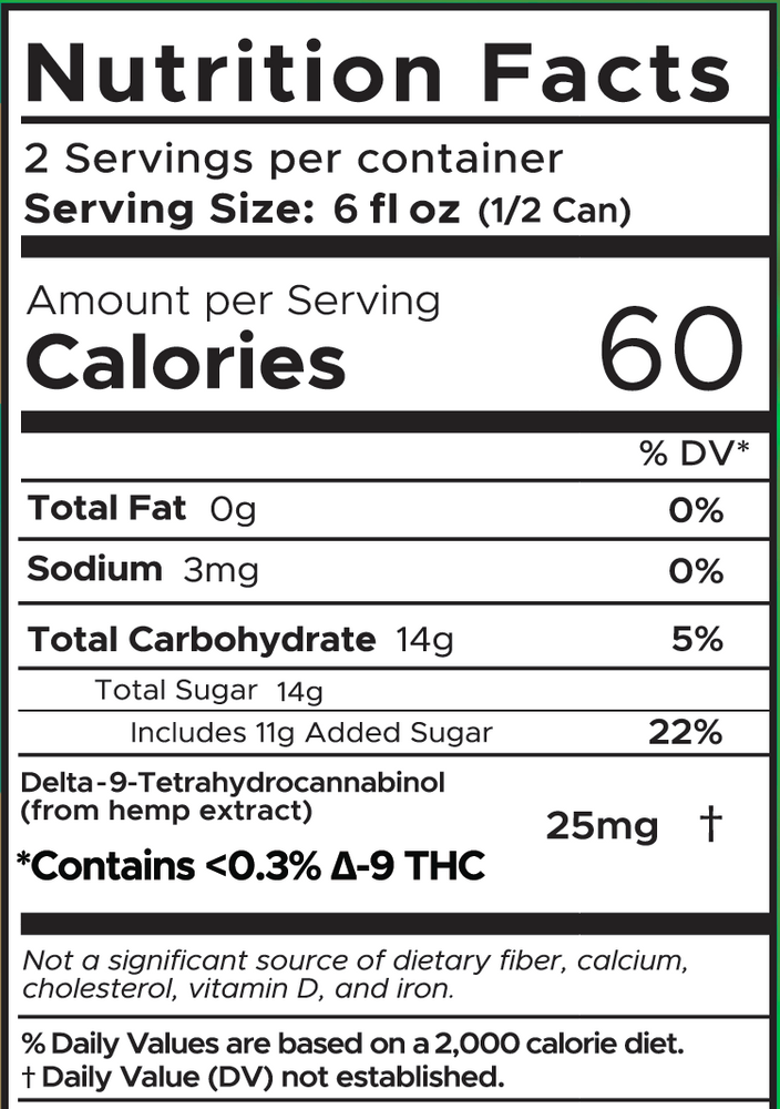 Delta 9 THC Seltzer 4 Pack - 50mg - Blazed Orange