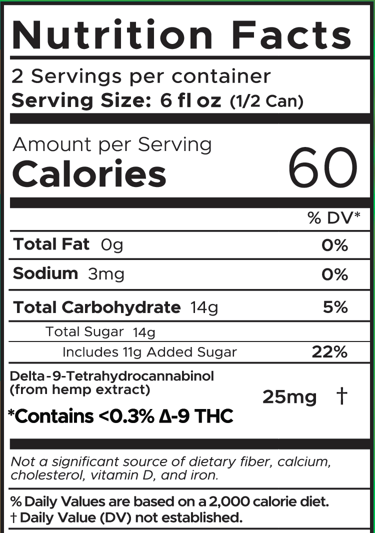 Delta 9 THC Seltzer 4 Pack - 50mg - Blazed Orange