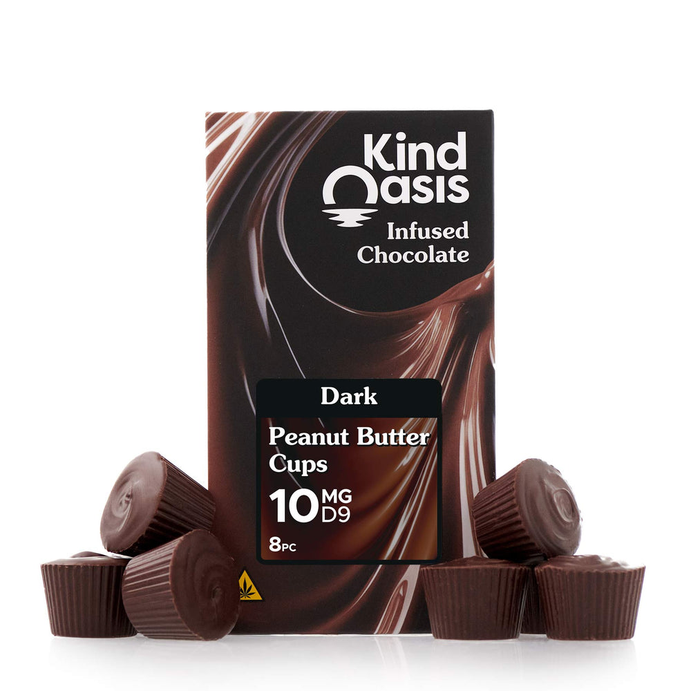 Delta 9 THC 10mg - Peanut Butter Cups - 8ct - Dark Chocolate