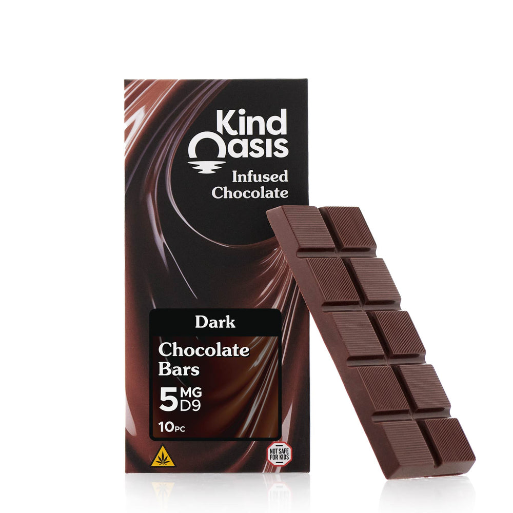 Delta 9 THC 5mg - Chocolate Bars - 10ct - Dark Chocolate