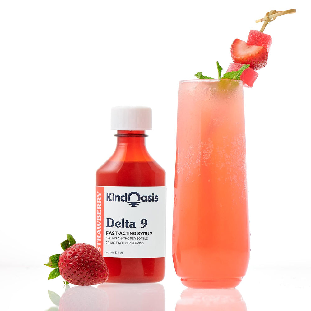 Delta 9 THC syrup, strawerry flavor