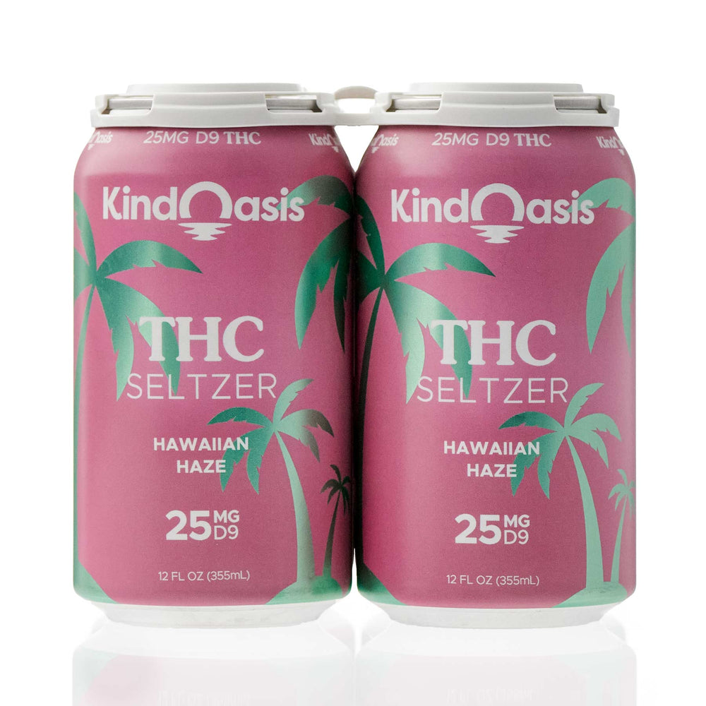 Delta 9 THC Seltzer 4 Pack - 25mg - Hawaiian Haze