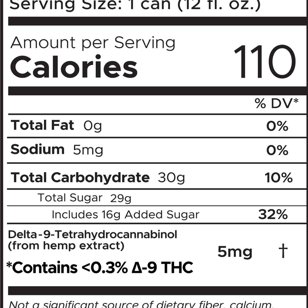 Delta 9 THC Seltzer 4 Pack - 5mg - Ice Ice Berry