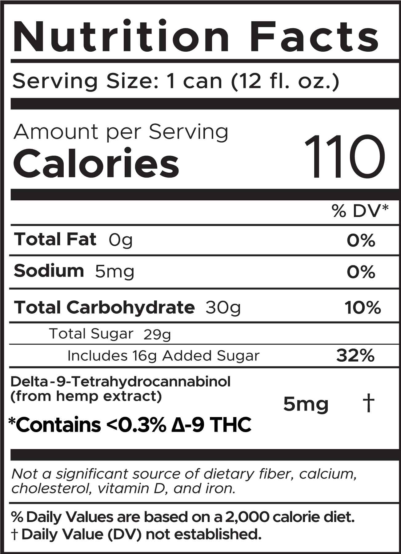 Delta 9 THC Seltzer 4 Pack - 5mg - Ice Ice Berry