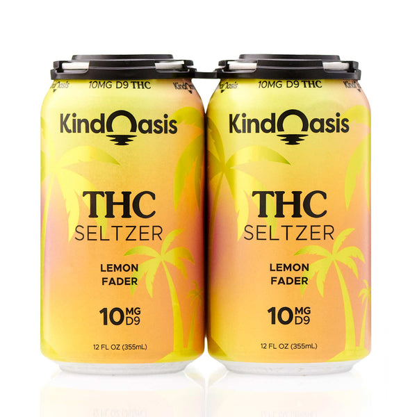 Delta 9 THC Seltzer 4 Pack - 10mg - Lemon Fader – Kind Oasis