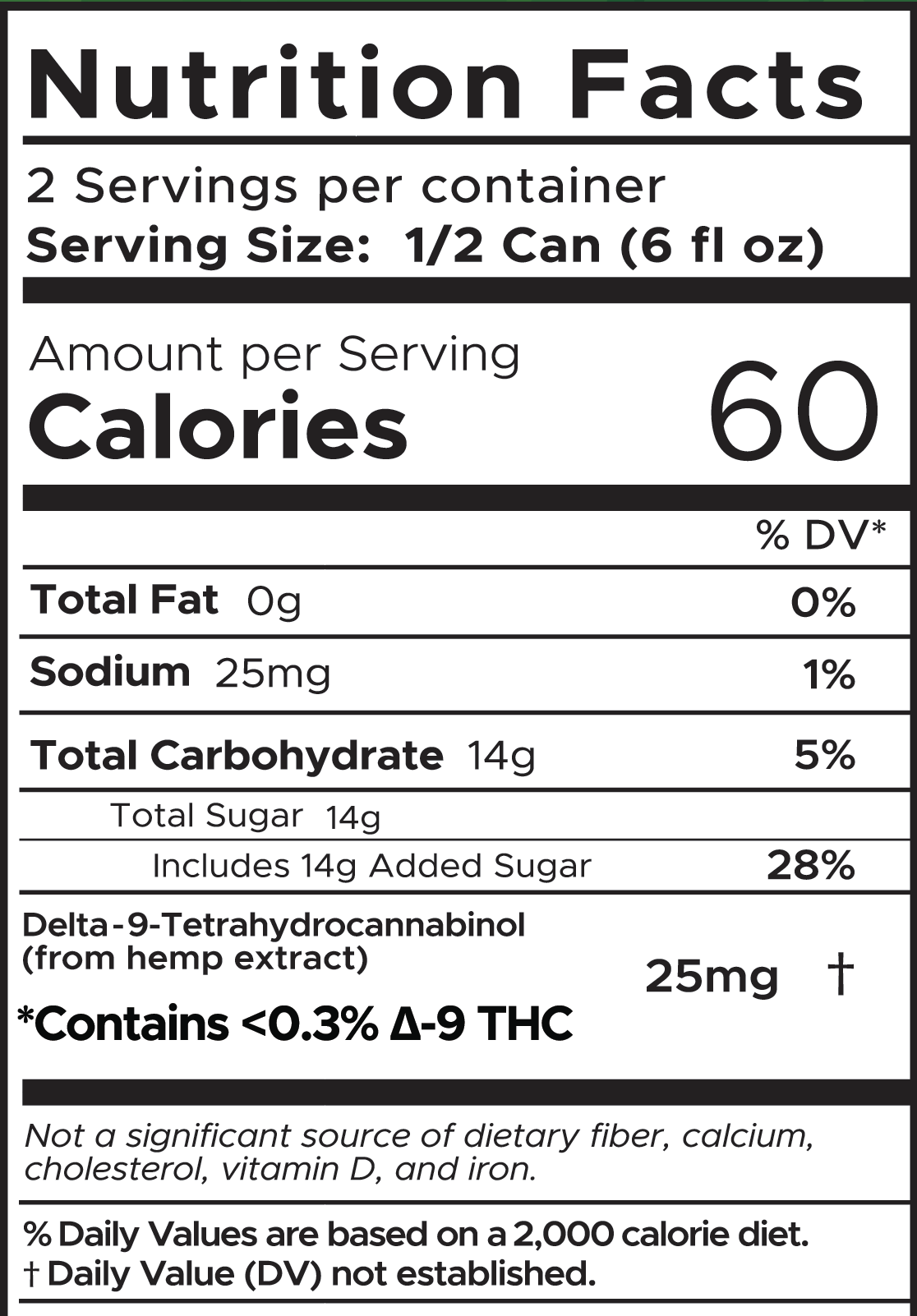 Delta 9 THC Seltzer 4 Pack - 50mg - Mellow Melon