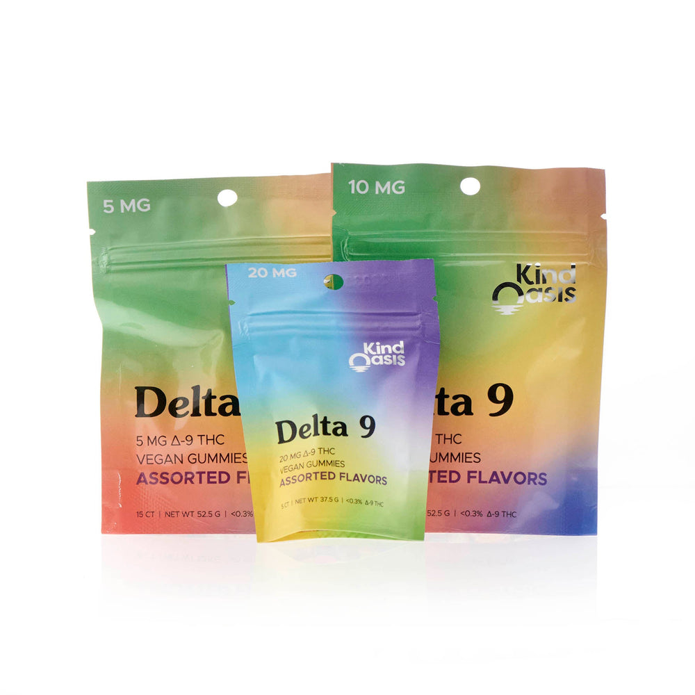 
                  
                    Kind Oasis Gummies - Delta 9 THC - Flight w/ Gift Box
                  
                